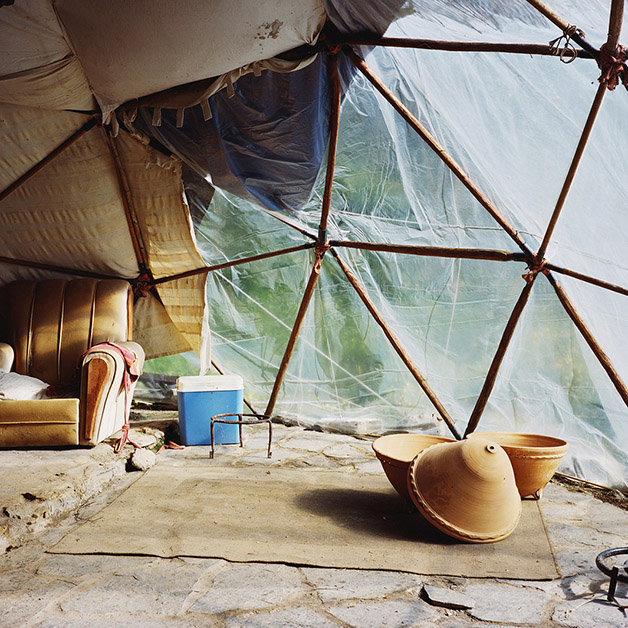 nside a geodesic dome, Sierra del Hacho, Spain, 2013.